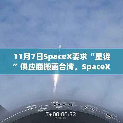 11月7日SpaceX要求“星链”供应商搬离台湾,SpaceX指南,如何在11月7日前完成星链供应商撤离台湾任务