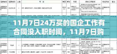 国企岗位购买全流程指南，从合同签订到正式上岗，11月7日购买国企工作的关键步骤与注意事项