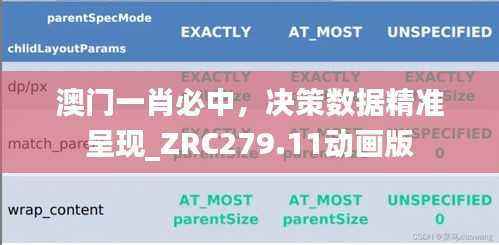 澳门一肖必中,决策数据精准呈现_ZRC279.11动画版