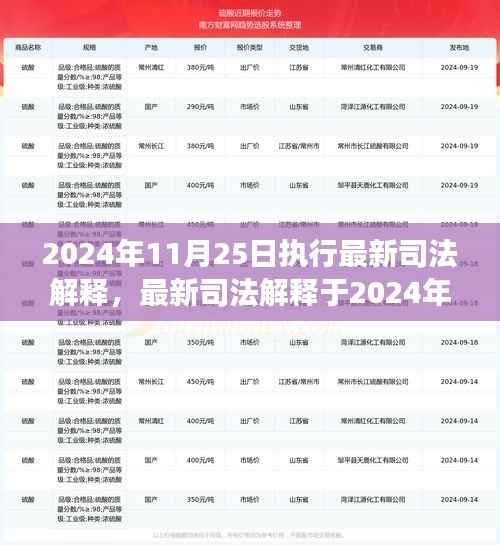 最新司法解释实施解读,背景、影响与时代地位分析(2024年11月25日起执行)