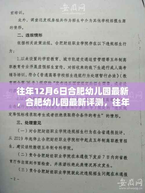 合肥幼儿园最新评测及目标用户分析,产品特性、使用体验与竞品对比(往年12月6日)