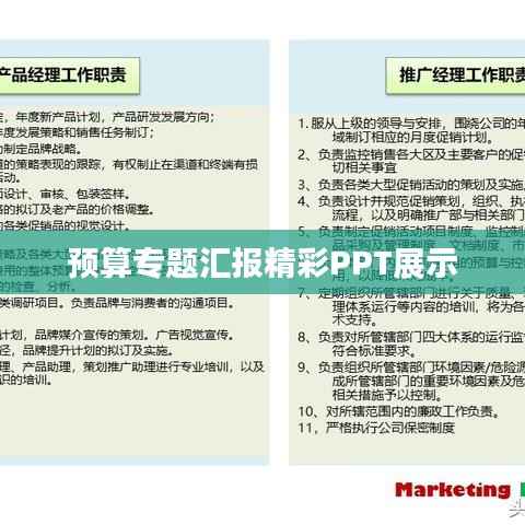 预算专题汇报精彩PPT展示