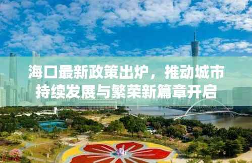 海口最新政策出炉,推动城市持续发展与繁荣新篇章开启