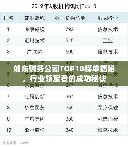 如东财务公司TOP10榜单揭秘,行业领军者的成功秘诀